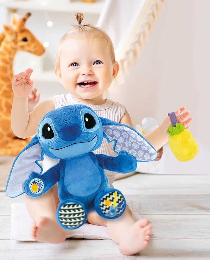 Clementoni - Stitch, My Musical Plush Toy from 12 Months, Ultra Soft to Cuddle - Lullabies + Sound Effects - Educational Games for Children