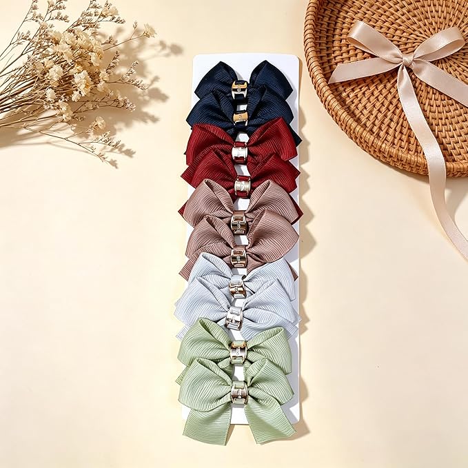 20PCS Baby Girl Dog Gift Wrap Hair Bow Clips Barrettes Grosgrain Ribbon Bow Hair Clips with Metal Clasp Accessories Accessories Alligator Clip for Little Girls Toddler Kids Teens