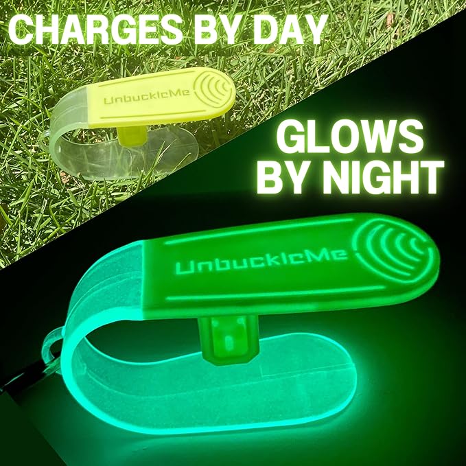 UnbuckleMe Car Seat Buckle Release Tool - New 2024 Glow in the Dark - Easy Opener Aid for Arthritis, Long Nails, Older Kids - Button pusher for infant, toddler car seats - As Seen on Shark Tank (1 Pk)