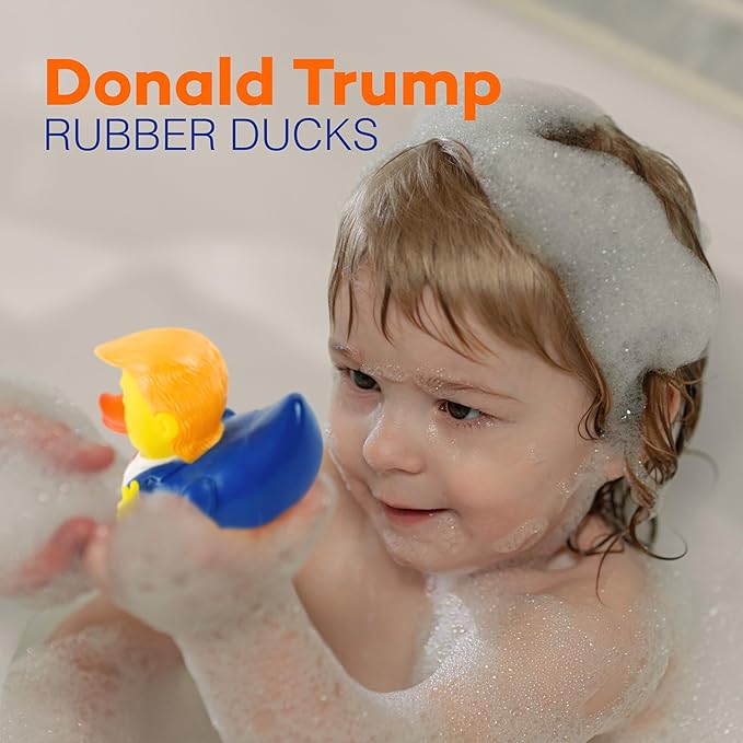 4E's Novelty Large Rubber Duck - 3.15 Inch Rubber Duck , 1 Piece - Great for Jeep Ducking, 2025 Gifts, Bath Tub Toys Christmas White Elephant Exchange Gag Gift for Adults