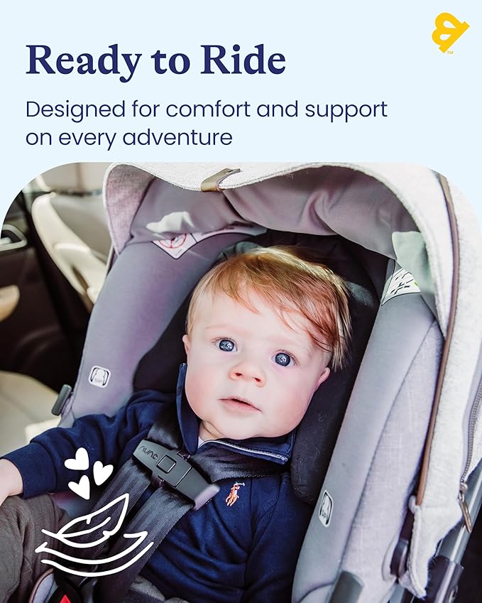 GoldBug Baby & Toddler 2-in-1 Duo Head Support for Car Seats - Black