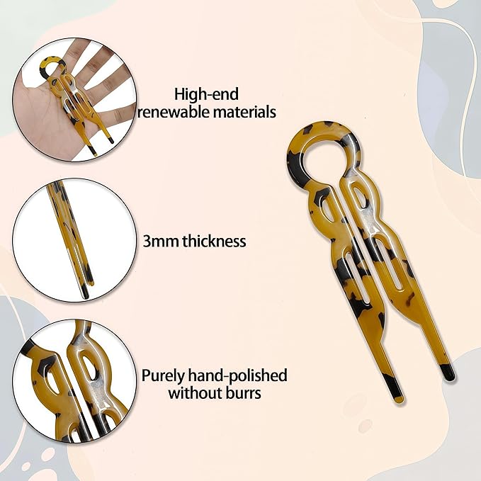 4PCS Prestige French Hair Pins - Serrated Anti-Slip Design, Curved Angle for Better Head Fit, New Elegant Hair Accessories for Women, Suitable for All Hair Types