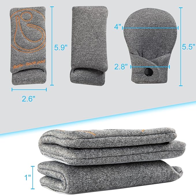 Innokids Car Seat Strap Cover Set for Baby Kids Seat Belt Covers with Crotch Pad Back Anti-Slip Design for Car Seats Pushchair Stroller (Medium (5.9”L), Gray)