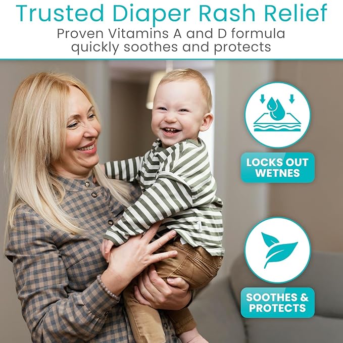 ViveCare A&D Ointment - Skin Protectant & Healing Lotion for Baby, Adult, Seniors - Soothing Cream for Diaper Rash Prevention, Skin Irritation, Burns, Cuts, Scrapes (15oz)