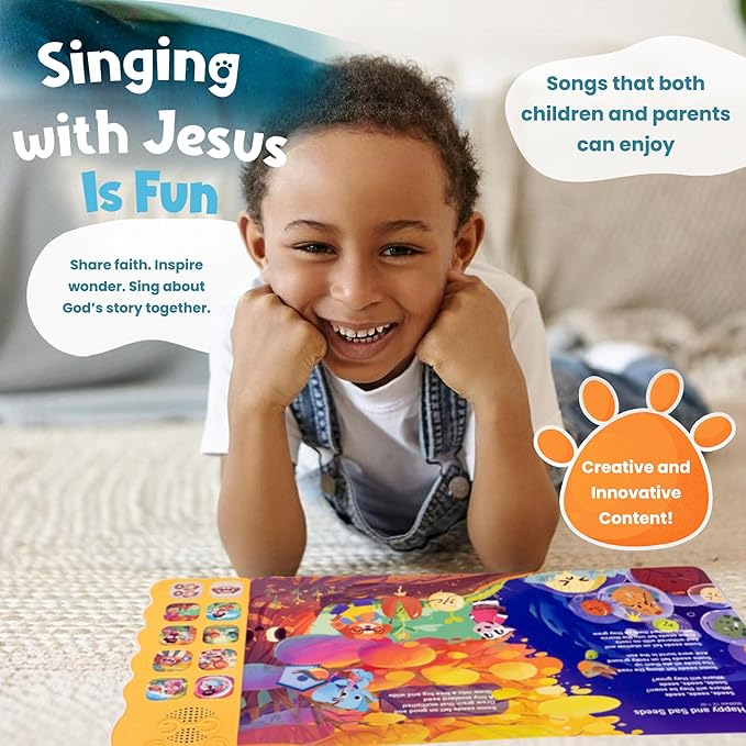 GO GO Bible Songs of Wisdom: Bible Songs Book for Toddlers, 10 Songs, Talking Books for Toddlers 2-4 Years, Sound Books, Sing Along Books, Baby Music Book, Christian Toys for Toddlers