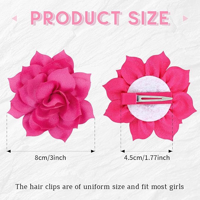 inSowni 25 Pack Solid Lotus Flower Alligator Hair Clips Barrettes Pins Accessories for Baby Girls Infants Toddlers Kids Women