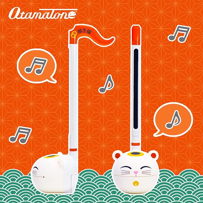 Otamatone Classic Lucky Cat [Officially Licensed] Japanese Character Electronic Musical Instrument Portable Synthesizer from Japan Maywa Denki for Children Kids and Adults Gift