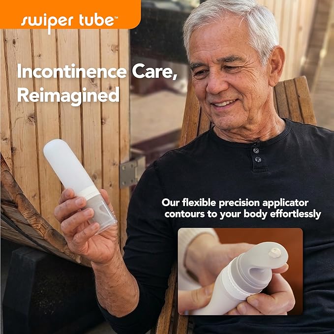Eli & Ali Swiper Tube - No-Touch Cream Applicator with Refillable Silicone Cream Dispenser for Sunscreen, Diaper Rash, Tattoo Aftercare, Nipple, Progesterone & More - TSA Friendly - Blue, 1 Pack