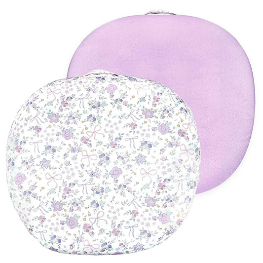 SWESEN Newborn Lounger Cover, 1 Pack Soft Removable Slipcovers for Infant Lounger, Cozy Baby Lounger Cover for Boys and Girls, Covers Only, Purple Floral