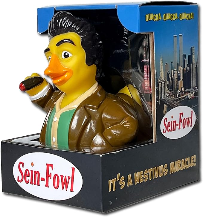 CelebriDucks - Sein-Fowl - Floating Rubber Ducks - Collectible Bath Toy Gift for Kids & Adults of All Ages