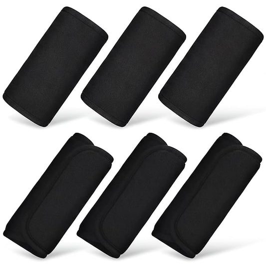 Riakrum 6 Pieces Car Seat Strap Pads Covers for Baby Kids, Carseat Strap Covers Shoulder Pads, Soft Seat Belt Cover for Infant Stroller Safety Belt Cushion for Boy and Girl, 2.4 x 5.7 Inches(Black)