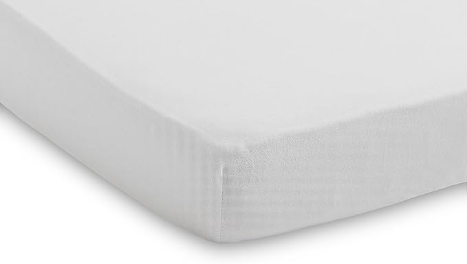 Jollein Fitted Sheet Jersey Playpen Mattress (75 x 95 cm, White)