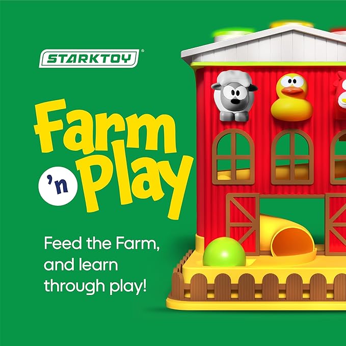 Pound A Ball Barn House with Lights & Music, Easter Basket Stuffers for Toddler, Fun Learning Toy Gift for 8 12 18 24 Month Old Baby and Toddlers 1-3, Montessori, Toys for 1 Year Old Boys and Girls