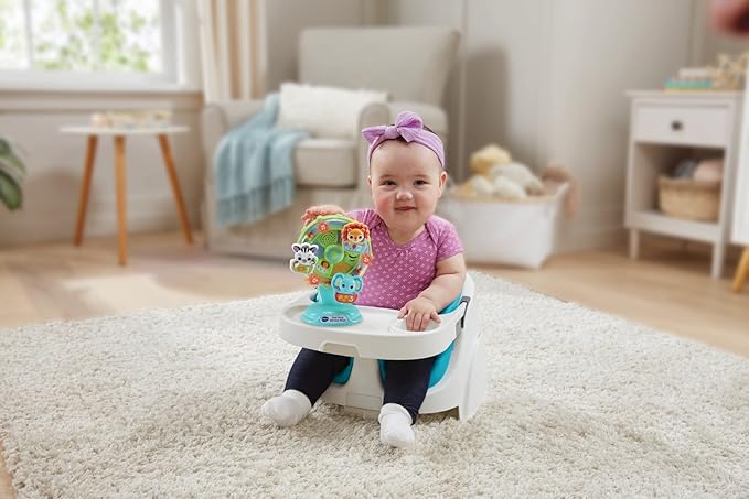 VTech Baby Sing Along Spinning Wheel, Baby Sensory Toy with Colours, Objects and Animals, Spinning Wheel Toy with Suction Cup, 6 Months +, English Version