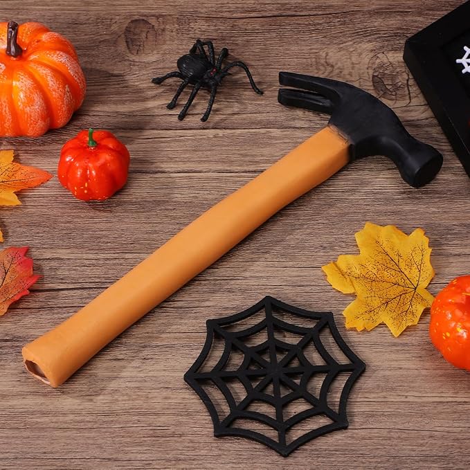 BESTOYARD Hammer Toy Funny Rubber for Boys & Girl Halloween Party Props, Cosplay Accessories, Educational Dress-up Fake Pounding Mallet for Toddler Kids Performance Props