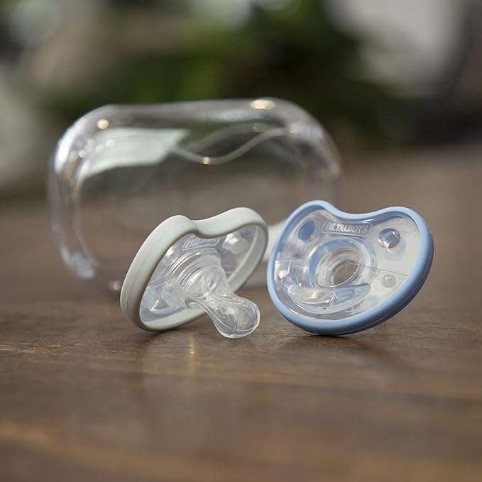 Dr. Talbot's Soft-Flex Orthodontic Pacifiers 0-6 Months, Blue/Gray, 2 Count (Pack of 1)
