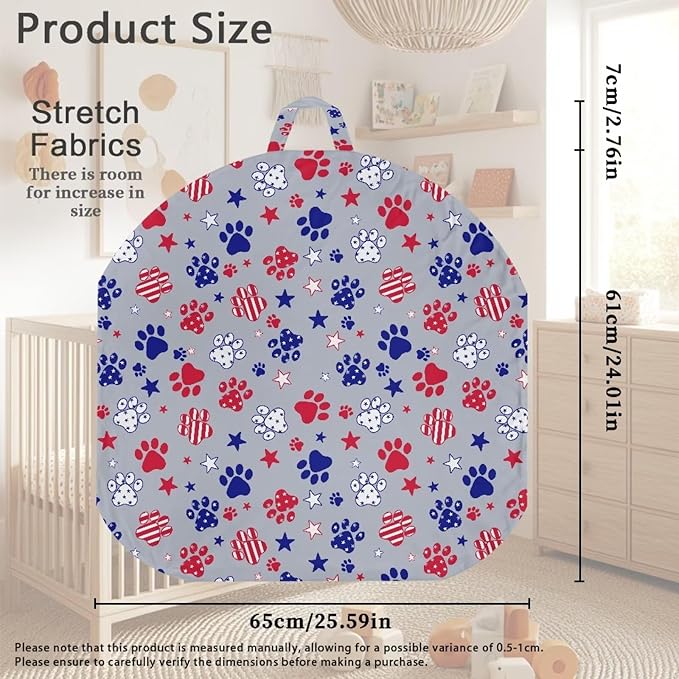 Newborn Lounger Cover, Soft Newborn Lounger Cover Removable Nursing Pillow Slipcover Breathable Baby Lounger Slipcover for Boys Girls Rabbit Design
