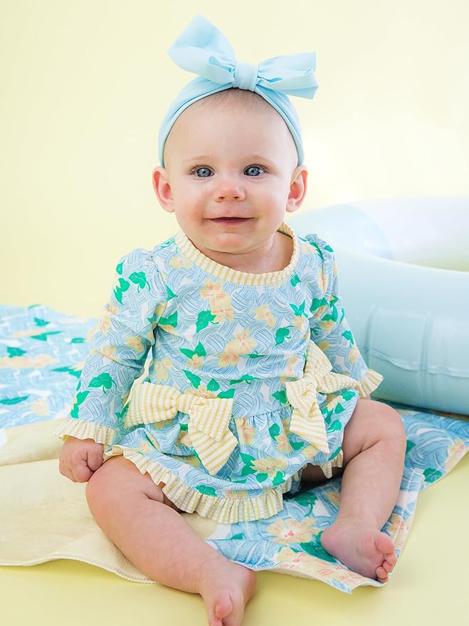 RuffleButts® Girls Swim Bow Headband
