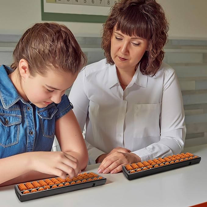 Yellow Mountain Imports Soroban Abacus - 13 Column, 9.7-Inch Professional Japanese Calculator for Mental Math and Montessori Learning