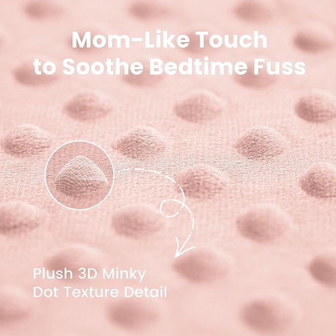 Huloo Sleep Baby Floor Play Mat for Playpen, Extra Thick 50"x50" Padded Mat with Ultra Soft 3D Minky Dot & Removable Washable Cover, Non-Slip & Safe for Crawling,Tummy Time,Infant/Toddler (Pink)