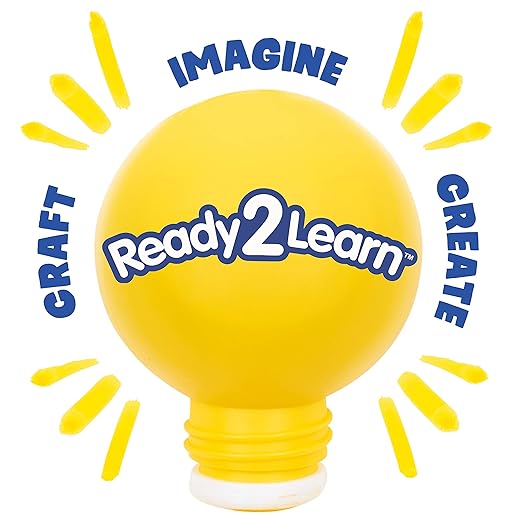 Ready 2 Learn Paint and Dough Texture Spheres - Set of 4 - Ages 2 + - Mix and Match Sensory Fidget Toys for Toddlers - DIY Textures and Patterns, red, Blue, Orange, Green