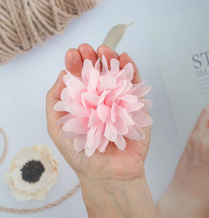 CÉLLOT 18Pcs Baby Girls Headbands Tulle Hair Bows Head Wraps 3inch Chiffon Flowers Bows Soft Stretchy Turban Headbands for Newborn Infant Girls and Toddlers