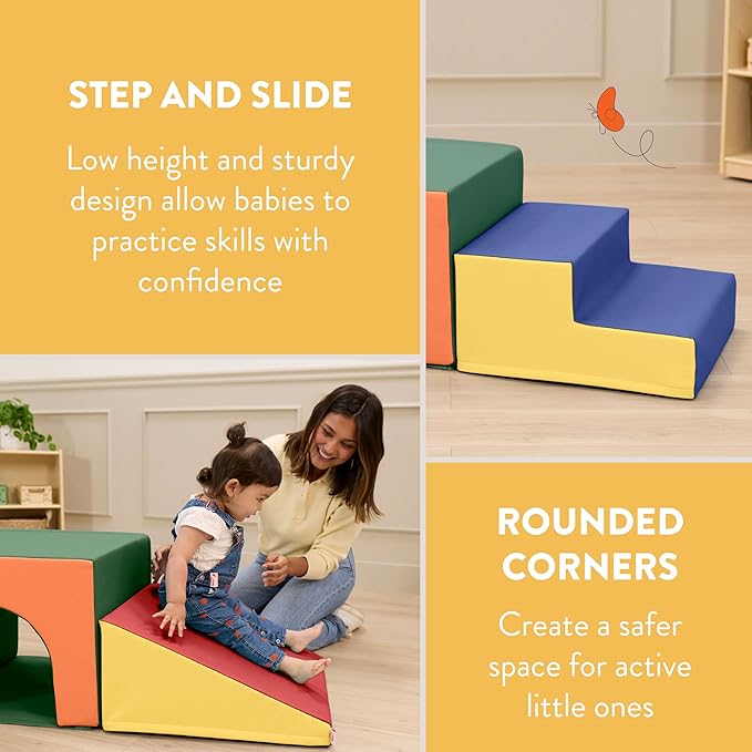 Step 'n' Slide Tunnel Climber, Indoor Playset, Assorted, 3-Piece