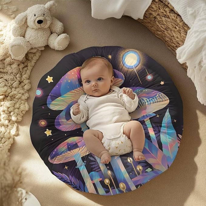 Newborn Lounger Cover, Mushroom Comfortable Newborn Lounger Pillow Cover Reusable Lounger Cover for Boys Girls Removable Infant Nest Pillow Slipcover Infant Lounger Cover