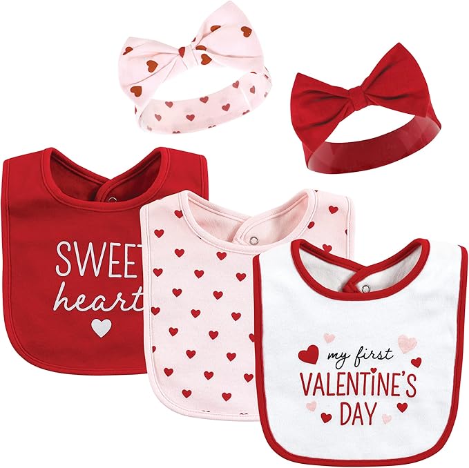 Hudson Baby Unisex Baby Cotton Bib and Headband Set