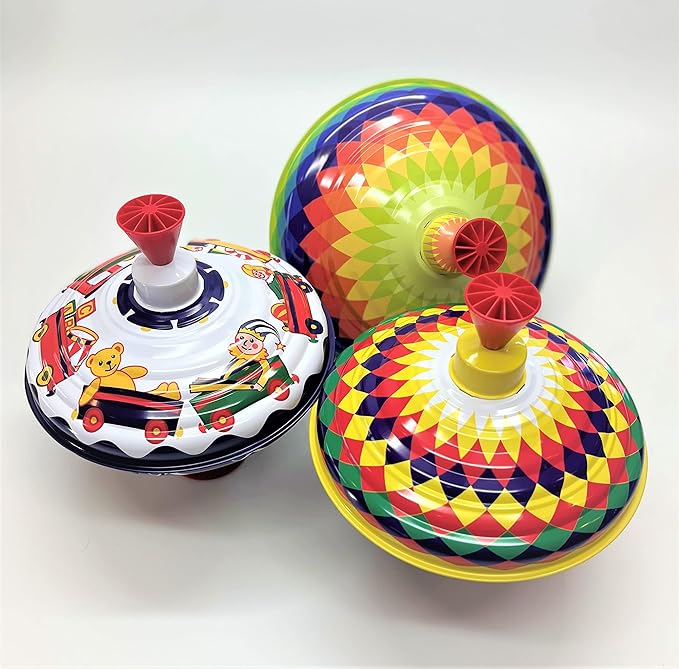 Choral Multicolor Music Spin Top Toy toupi for Children from KsmToys Bolz. The Funny Buzzing Choral Hum Gets Louder As The Top Spins Faster Ages 18 m+