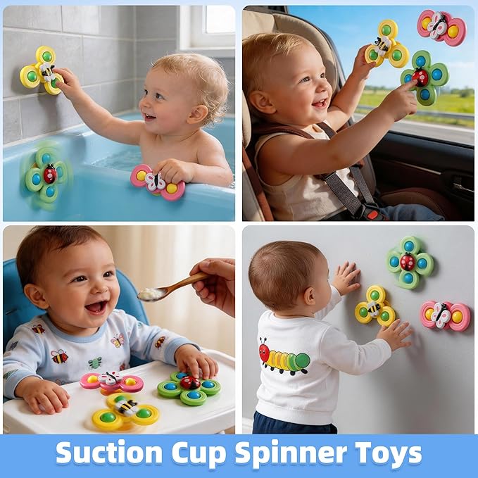 Plunack 6 in 1 Baby Toys 6 to 12 Months, Montessori Toy Infant Teething Babies Toy Stacking Blocks Rings Pull String Toy Sorter Sensory Bin
