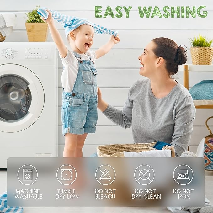 Hooded Baby Towels 33 x 33 Inch. White Terry Cotton Bath Towels Hooded with Bear Face and Ears. Hooded Towels for Baby. Soft Toddler Towels for Boy, Girl. Absorbent Hooded Towel