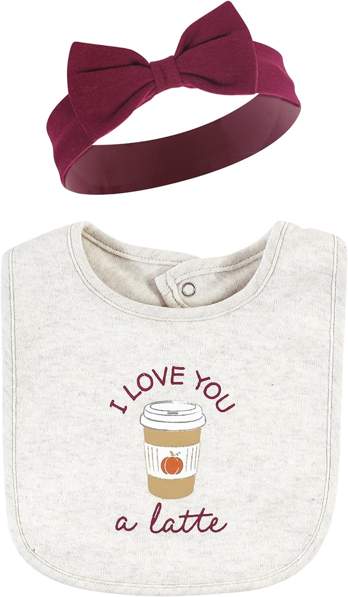 Hudson Baby Unisex Baby Cotton Bib and Headband Set