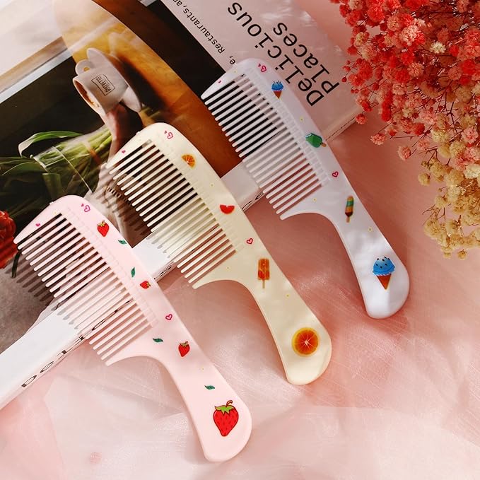 Toddler Comb Set,Small Cute Hair Comb,2 Piece Mini Hair Comb Set For Baby Girls Boys Kid (Yellow Orange)