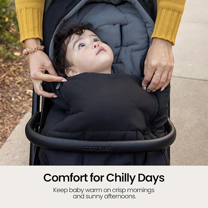 Mompush Stroller Footmuff & Cover for Winter | All-Season Universal Bunting Bag for Baby, Weatherproof with Fleece Lining & Smart Shoe Shield