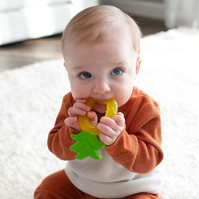 Dr. Brown's AquaCool Water-Filled Teether, Cooling Baby Teether Toy for Sore Gums, Apple Pineapple, BPA-Free, 3m+, 2-Pack