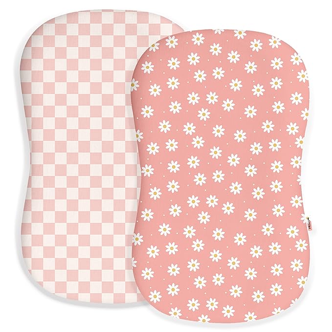 Baby Lounger Cover for Boys and Girls, Soft Breathable Polyester Cover, Fits Most Lounger Pillows, Cute Patterns, Durable and Machine Washable (Rosy Days, Envelope)