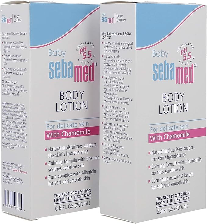 Sebamed Baby Lotion, 6.8-Fluid Ounces Bottles (Pack of 2)