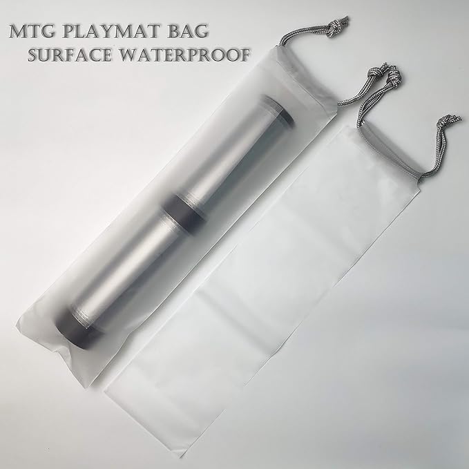 Waterproof Playmat Storage Bag CCG Playmat Bag Mouse Pad Storage Box Compact Storage and Easy to Carry - White (1/pcs)