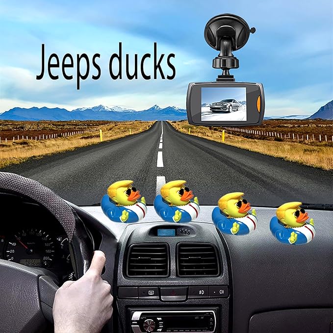 Jeeps Duck Rubber Duckies Trump Collection Baby Bath Ducking Bath Toy Car Accessories Décoration for Kids Rubber Resin Ducks in Bulk Plastic Duck Décor