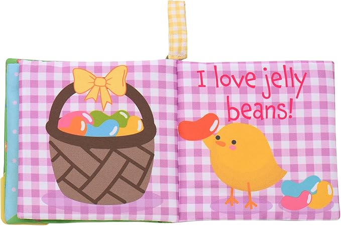 Magic Years 5 inch Soft, Crinkle Activity Book with Teether and Travel Strap for Baby, Happy Spring, Multicolored, Easter
