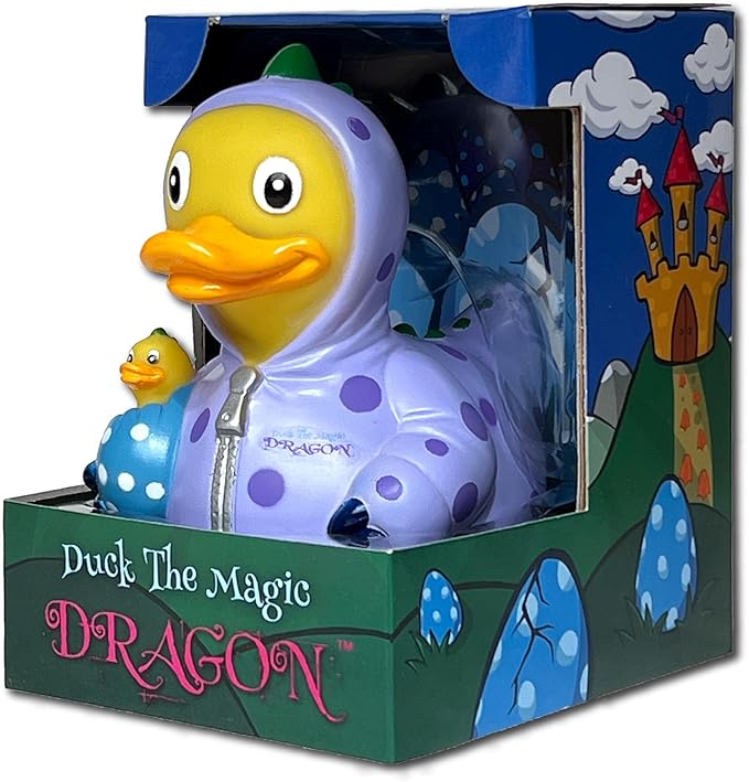 CelebriDucks - Duck The Magic Dragon - Floating Rubber Ducks - Collectible Bath Toy Gift for Kids & Adults of All Ages