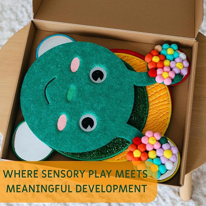 Sensory Wall Panel for Kids Ages 3+ - Caterpillar Tactile Texture Board for Fine Motor Skills & Calm Down Corners - Screen-Free Sensory Wall Toy for Home, Classroom & Autism Support