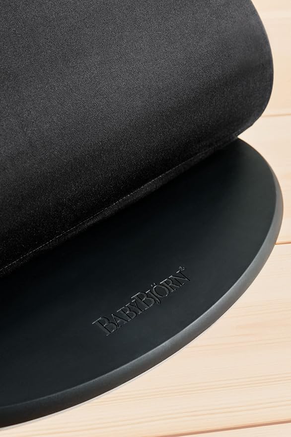 BabyBjörn Bouncer Balance Soft, Cotton, Black/Dark Gray | 2-in-1 Adjustable Baby Bouncer Seat and Toddler Chair, Newborn to Toddler (8-29 lbs), 4 Positions, Lightweight & Portable