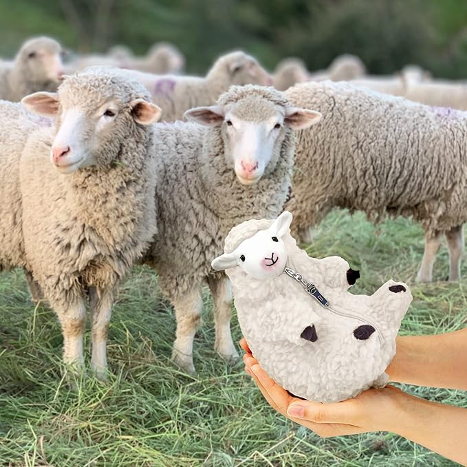 AGRIMONY Cute Shaved Sheep Stuffed Animals,Small Plushies Kawaii Lamb Plush Toys, Easter Valentines Mothers Day Birthday Christmas Funny Gifts Sheep Decor for Kids Girls Boys Teens Women
