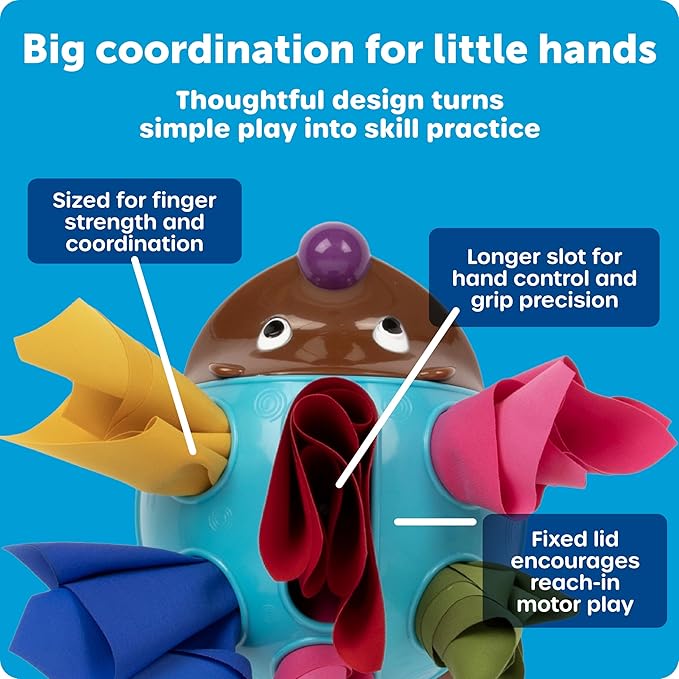 Learning Resources Spike the Fine Motor Hedgehog Tissue Pal - 11 Pieces, Ages 18 Months+, Fine Motor Skills, Montessori toys, Gifts for Boys and Girls