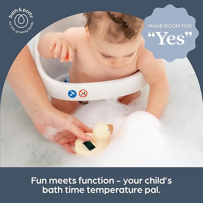 Dreambaby Duck USB Rechargeable Baby Bath Thermometer - Instant Read, Digital Room and Baby Bathtub Water Fun Floating Toy - Newborn Must-Have