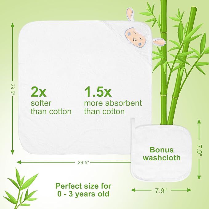 MyMateZoe My First Noahs Ark 7 pcs Baptism Gift Set, Dedication, Christening and Baptism Gifts for Boys and Newborn Baby, Includes Washcloth and Hooded Towel, Baby Bath Book, 3 Bath Toys and Gift Bag
