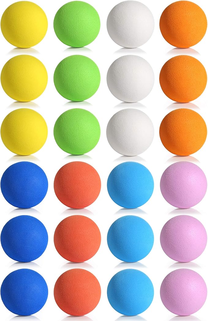Pllieay 2.4 Inch Soft Foam Balls, Lightweight Mini Indoor Toys Play Balls for Safe Fun, Birthday Party for Boys and Girls