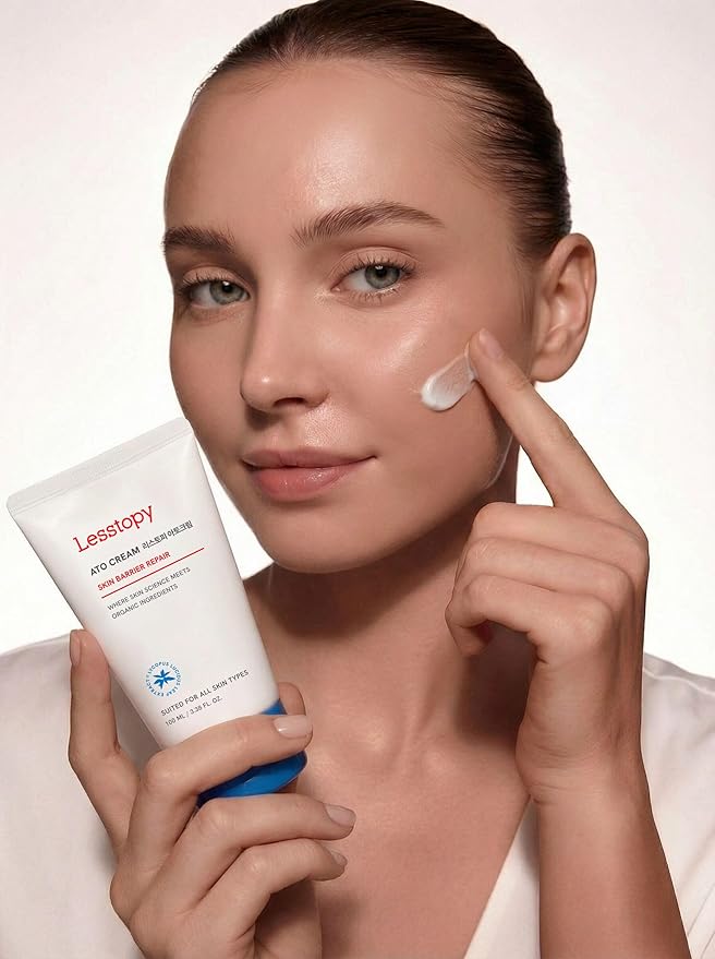 ATO Cream| Daily Gentle Face Moisturizer for All Skin Types | K-beauty, COSMOS Organic,Fragrance-Free, NEA Certified skincare, 3.38 fl oz